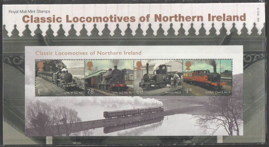 (image for) 2013 Classic Locomotives of Northern Ireland Royal Mail Presentation Pack 486